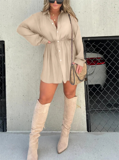 Trendy Satin Romper Dress