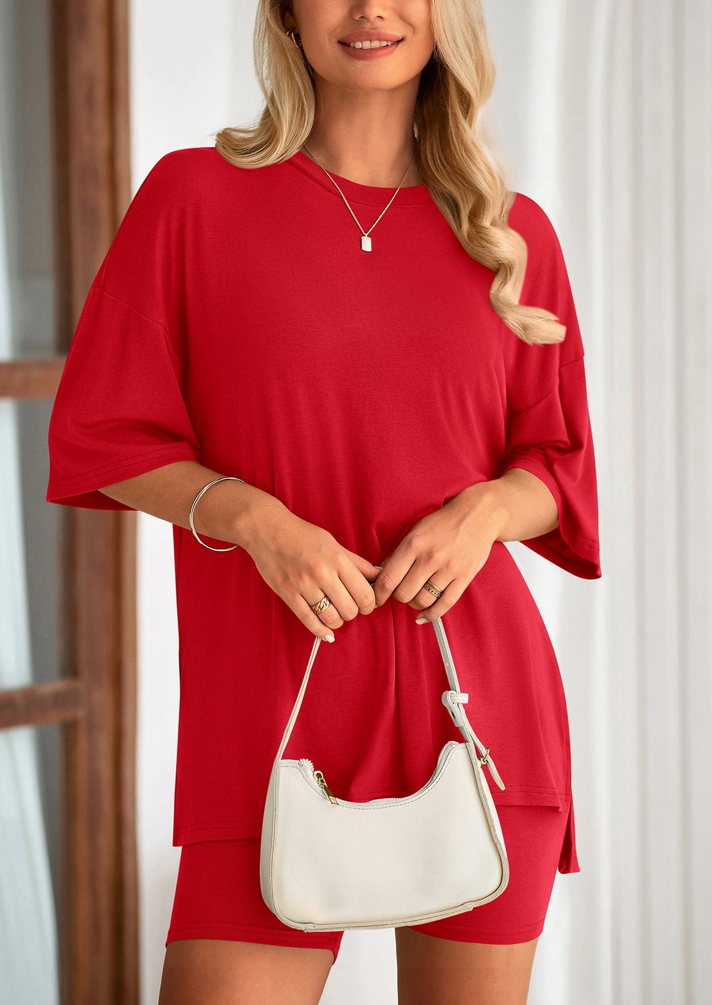 Oversized Set - Soft Tee & Stretch Shorts