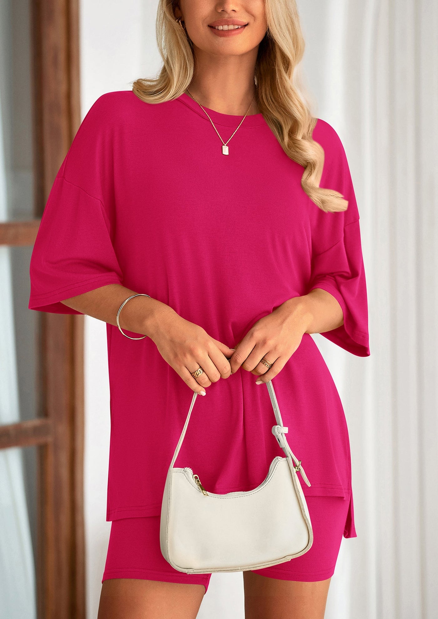 Oversized Set - Soft Tee & Stretch Shorts