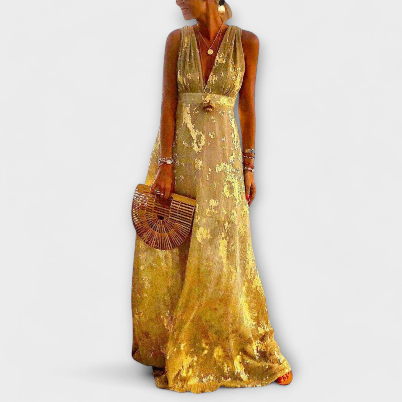 V-neck Sequin Dress