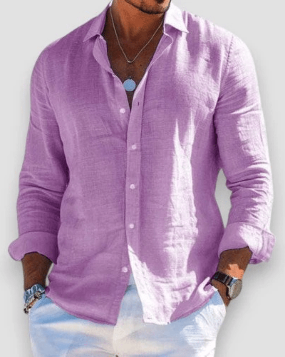 Linen Button-Up Shirt
