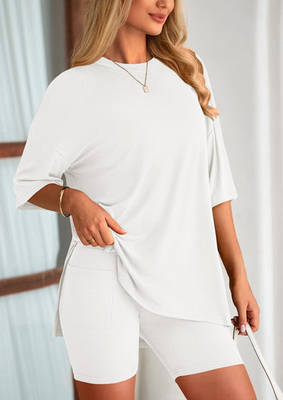 Oversized Set - Soft Tee & Stretch Shorts