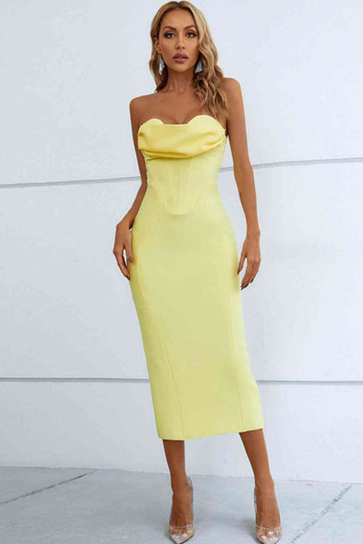 Bodycon Corset Midi Dress