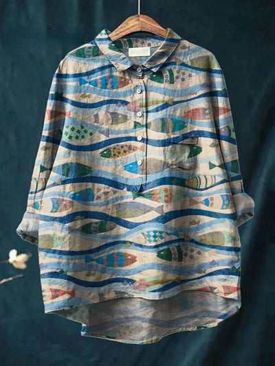 Vis Kunst Shirt – Authentiek & vrij