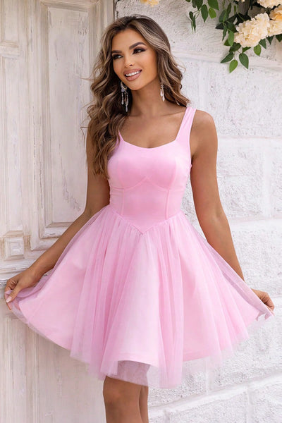 Classy Pink Mini Dress