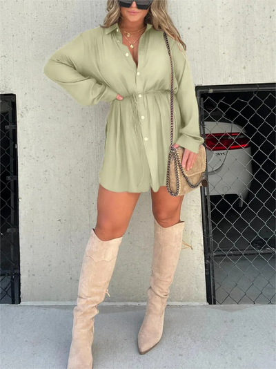Trendy Satin Romper Dress