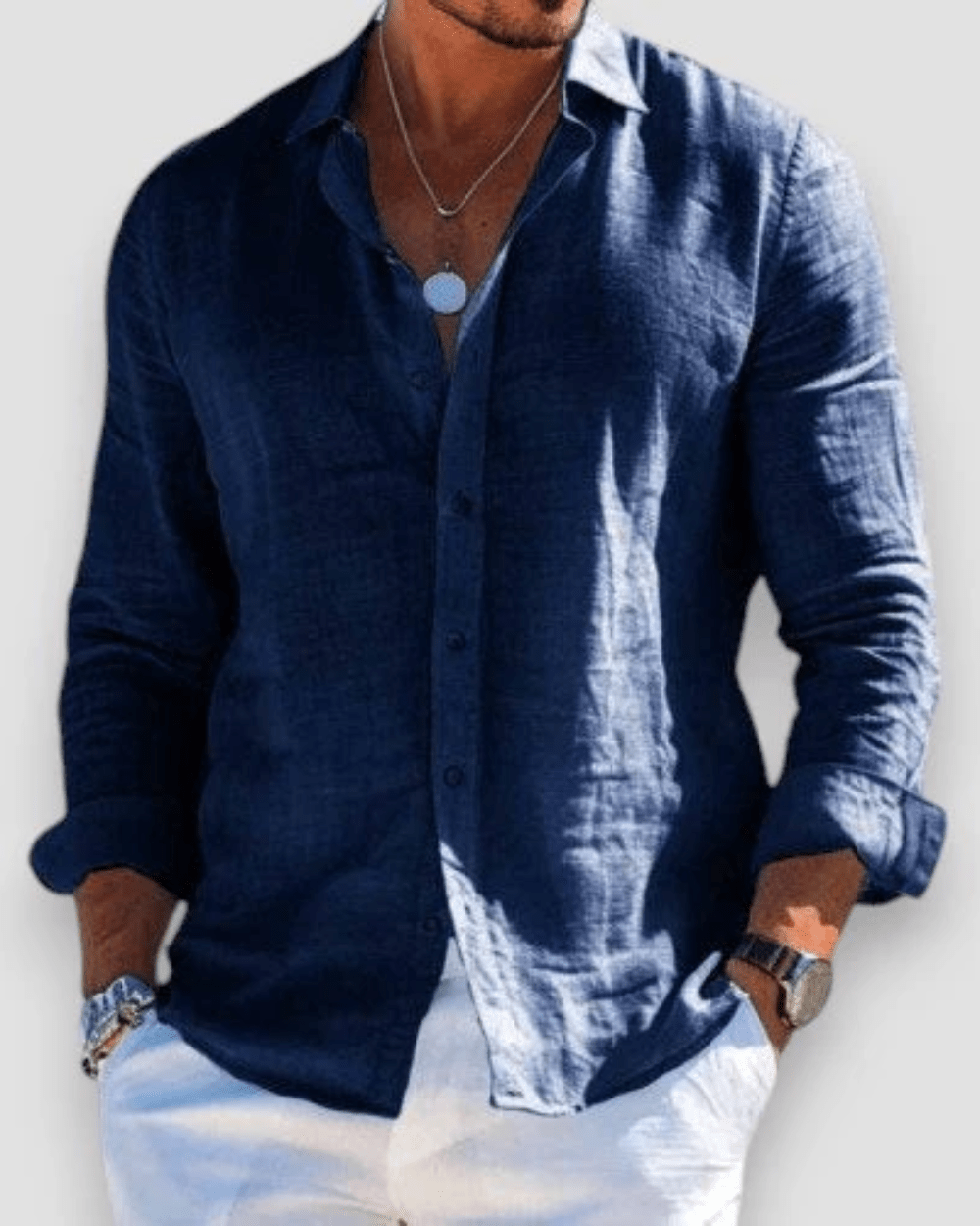 Linen Button-Up Shirt