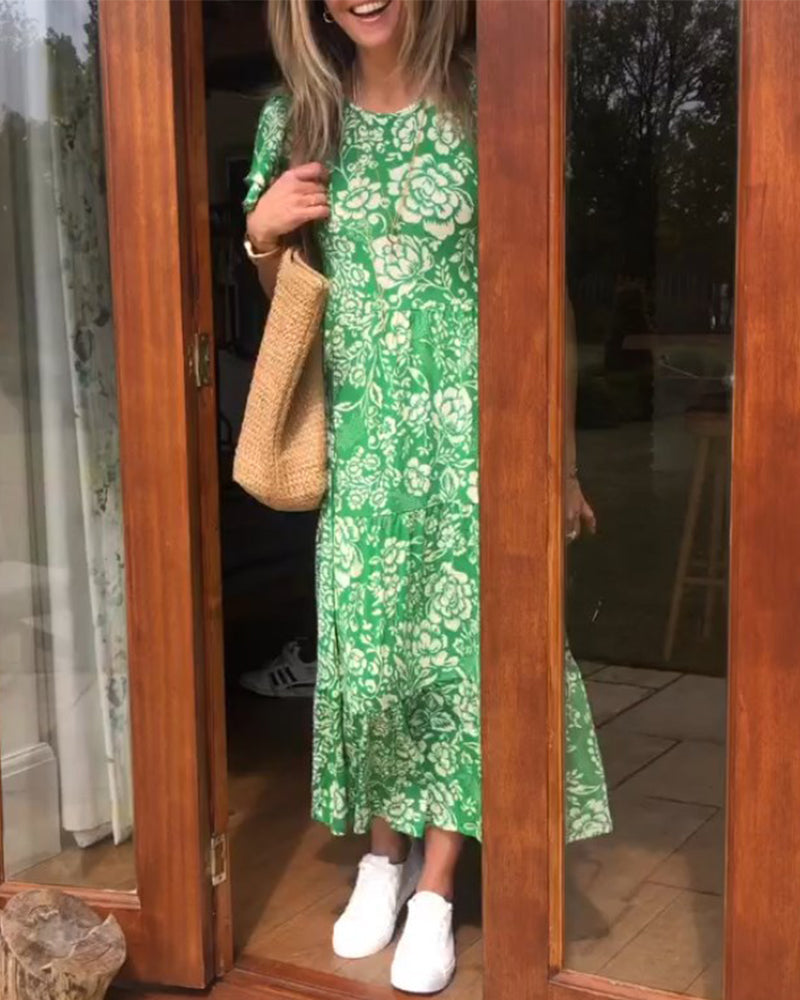 Floral Print Maxi Dress