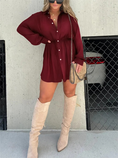 Trendy Satin Romper Dress