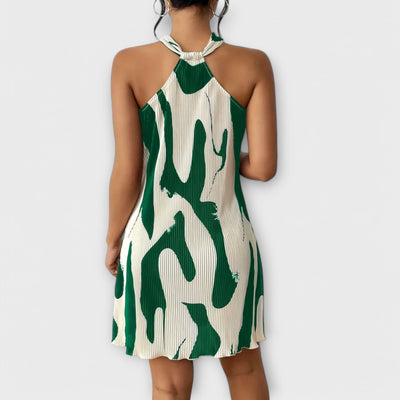Halter Dress - Elegant Print