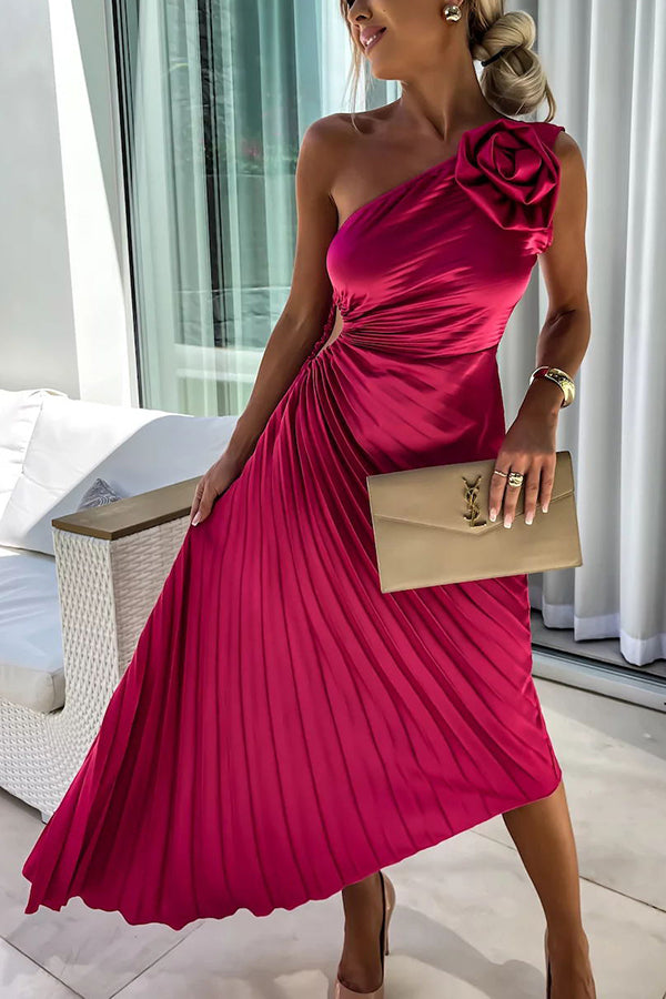 Lizbeth | Flower One Shoulder Dress
