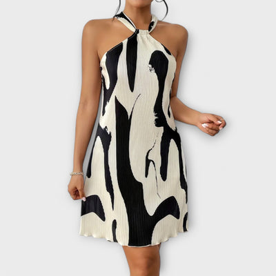 Halter Dress - Elegant Print