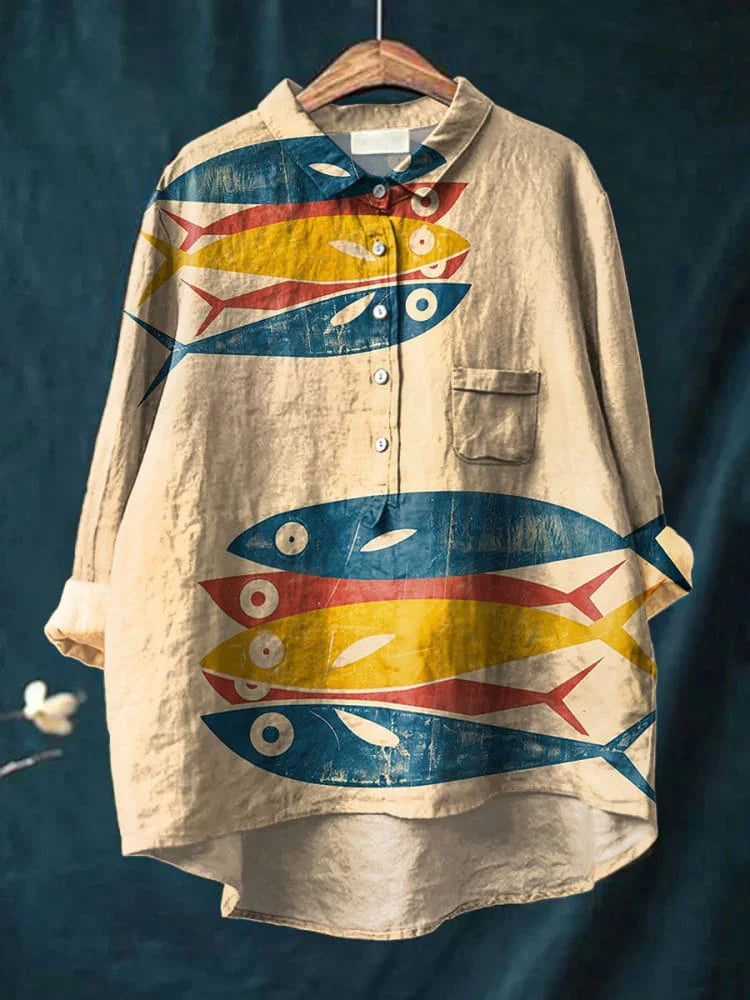 Vis Kunst Shirt – Authentiek & vrij