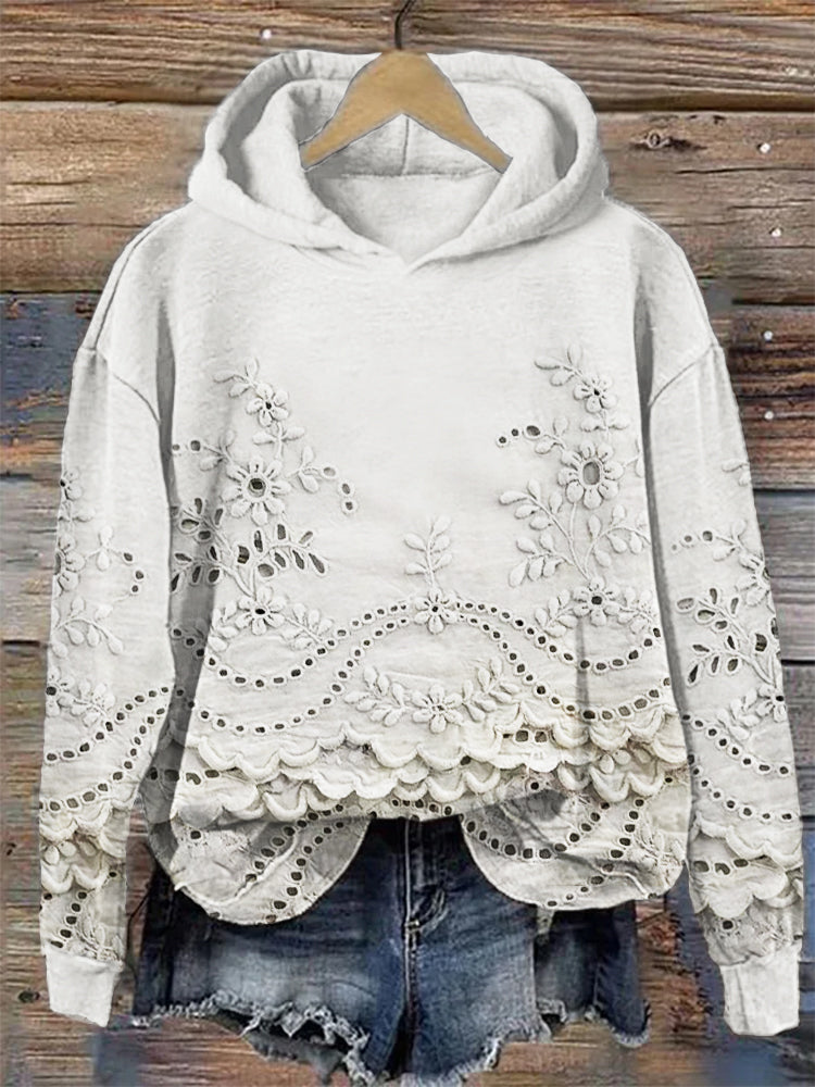 Retro Printed Hoodie