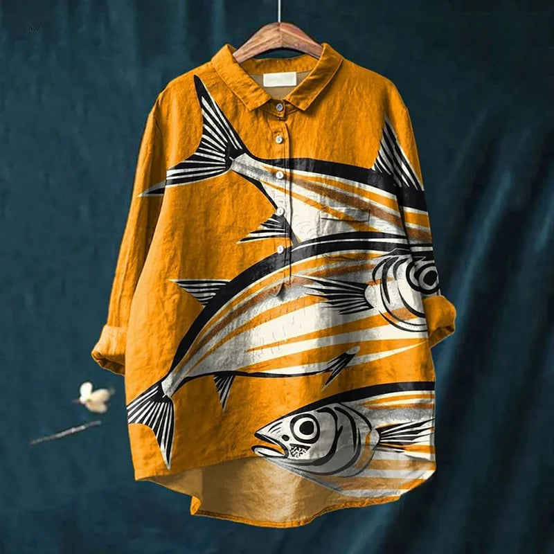 Vis Kunst Shirt – Authentiek & vrij