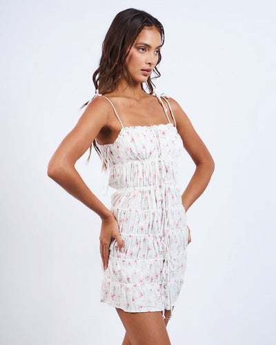 Elise | Ruched Floral Dress