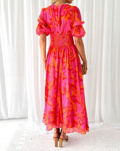 Elegant V-Neck Maxi Dress