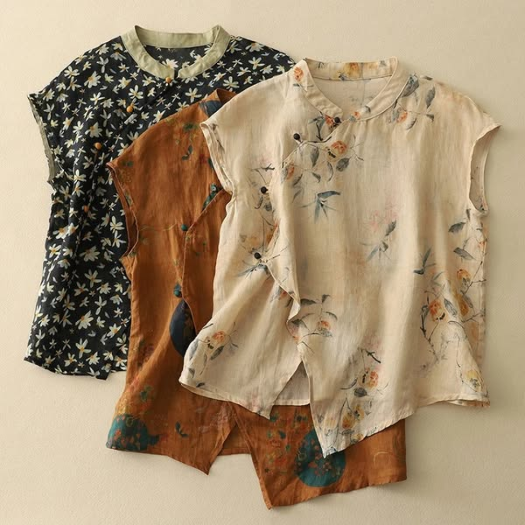 Zari - Casual Mandarin Blouse