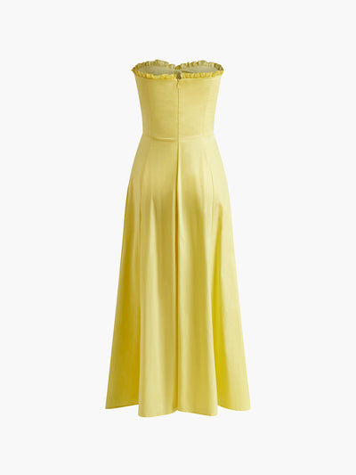Elandra | Lemon Midi Dress