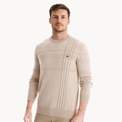 MIRAVO | Elegant Men's Jumper with Check Design