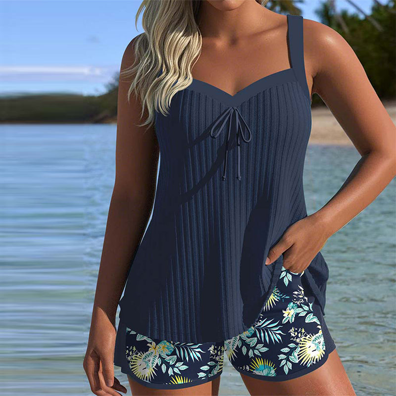 Striped Tankini with Shorts