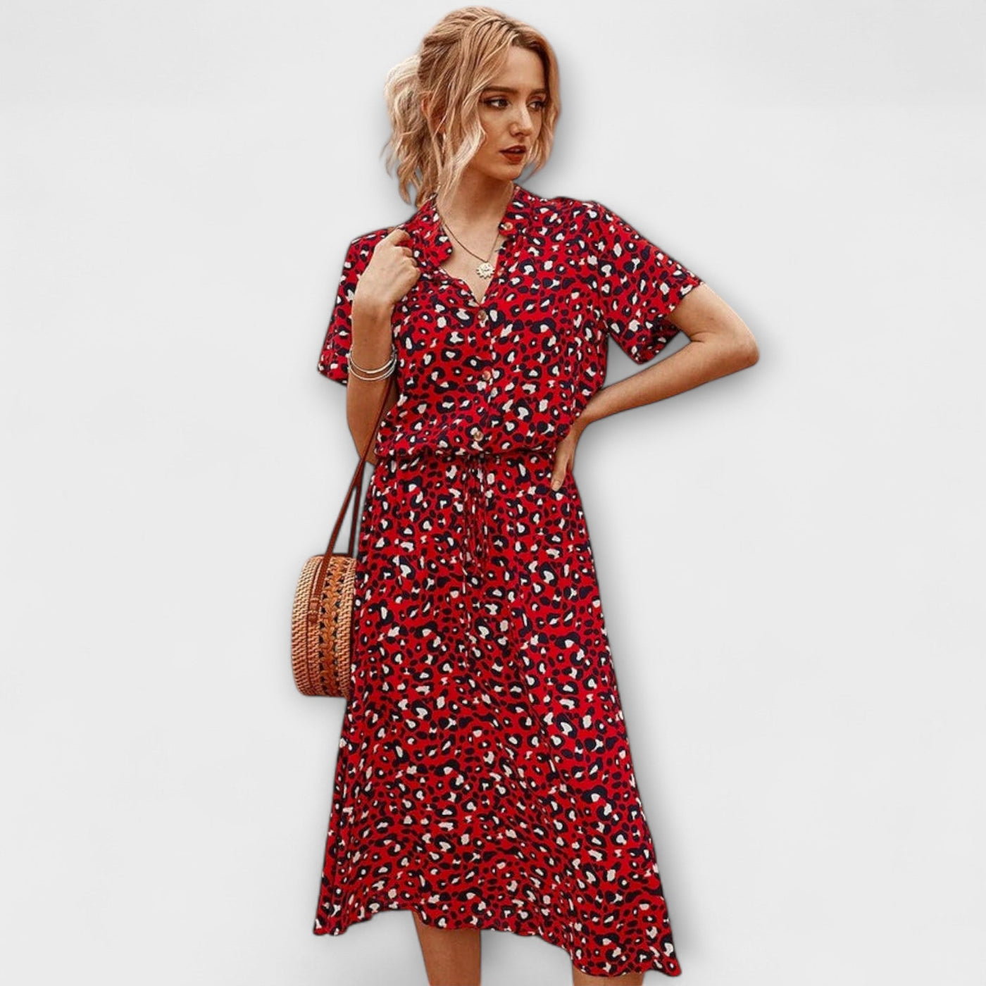 Florine - Elegant Midi Dress