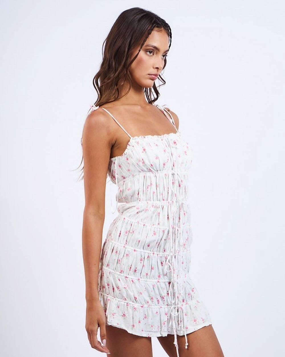 Elise | Ruched Floral Dress