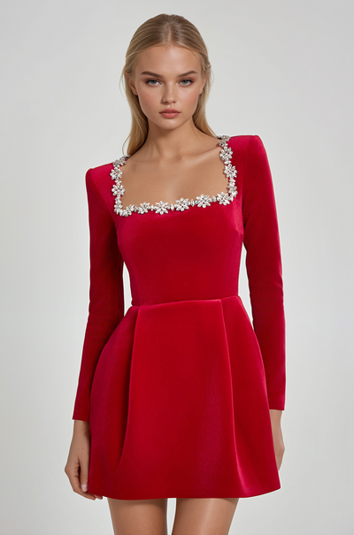 Embellished Mini Dress | Tazari