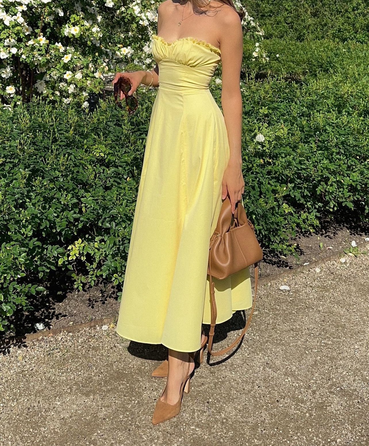 Elandra | Lemon Midi Dress