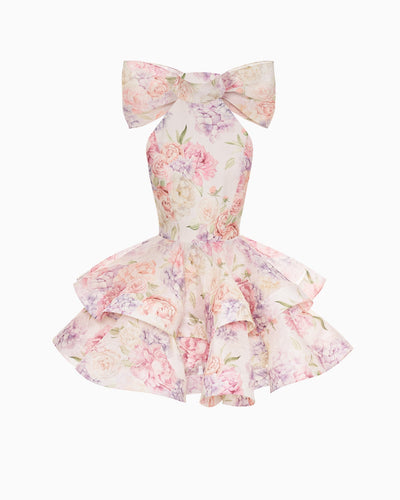 Bloom Bow Mini Dress