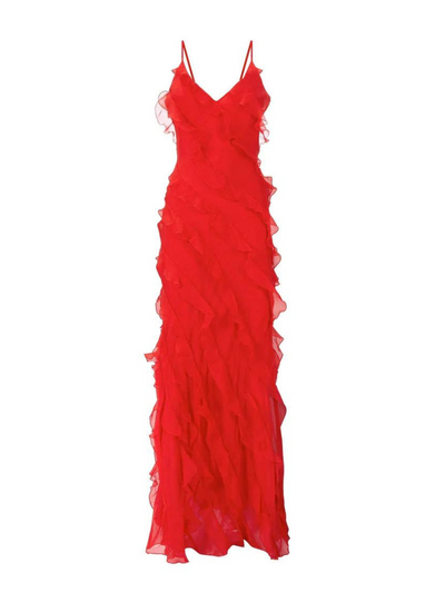 Maxi Dress with Ruffles