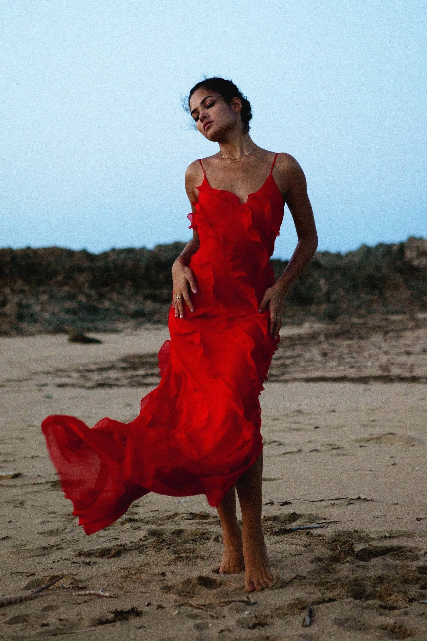 Maxi Dress with Ruffles