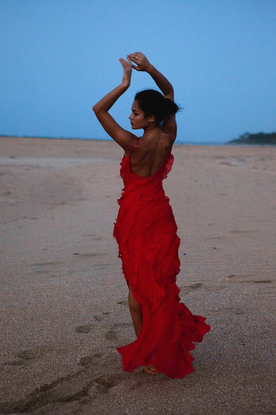 Maxi Dress with Ruffles