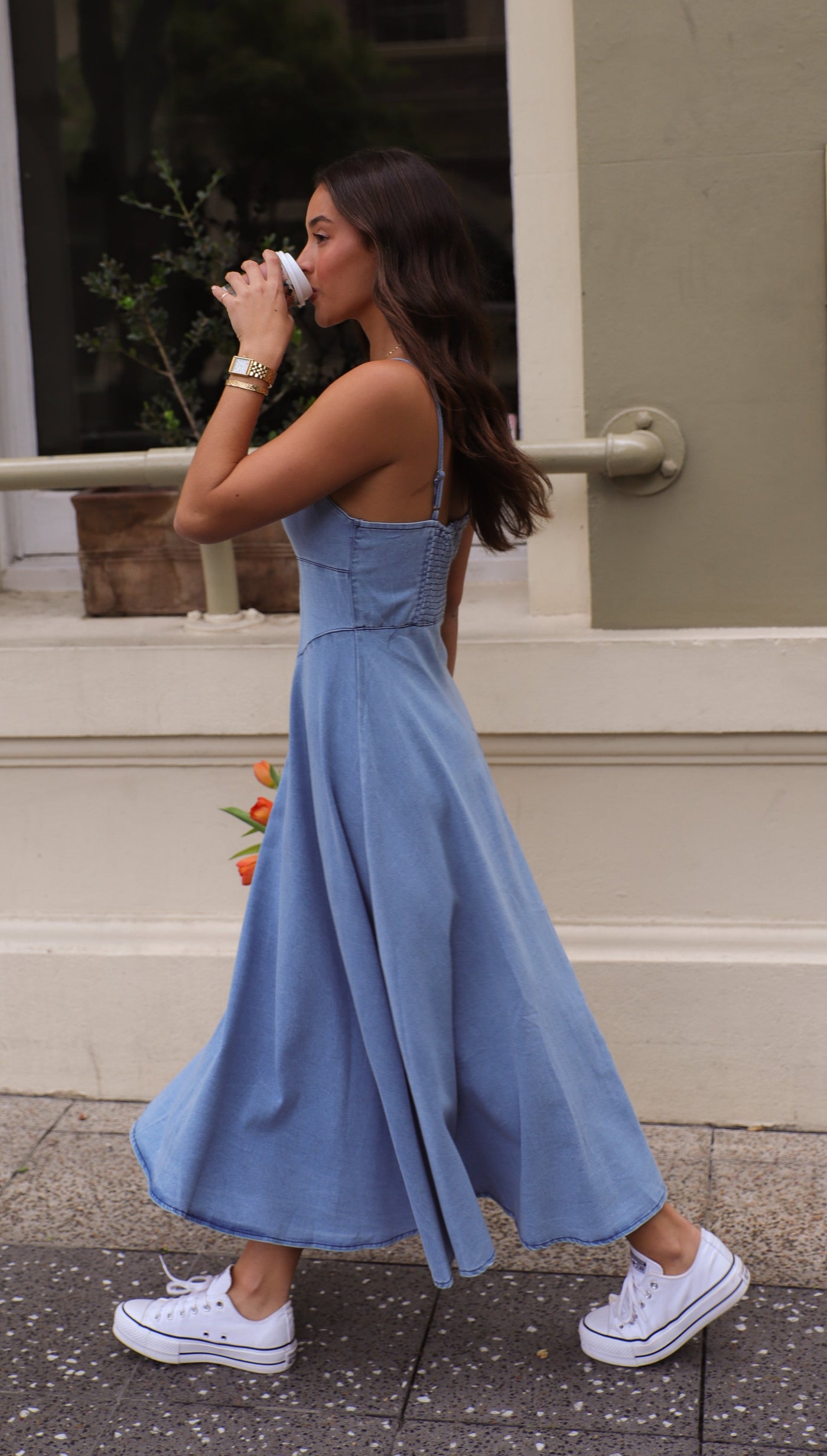Calla | Denim Midi