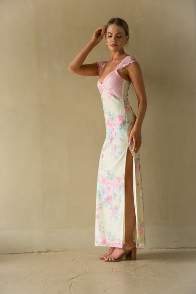 Floral Lace Maxi Dress