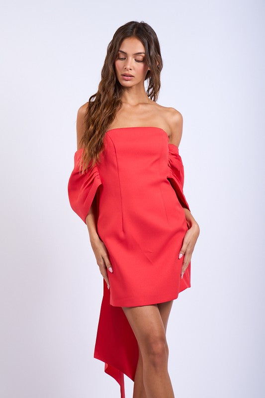 Off-Shoulder Bow Dress