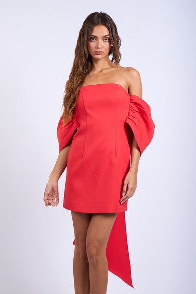Off-Shoulder Bow Dress