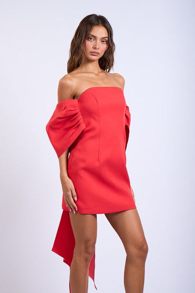 Off-Shoulder Bow Dress