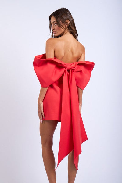 Off-Shoulder Bow Dress