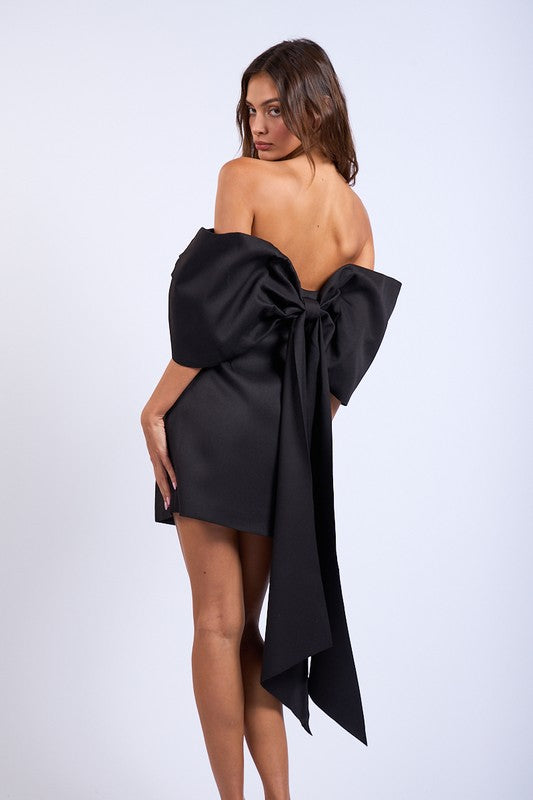 Off-Shoulder Bow Dress