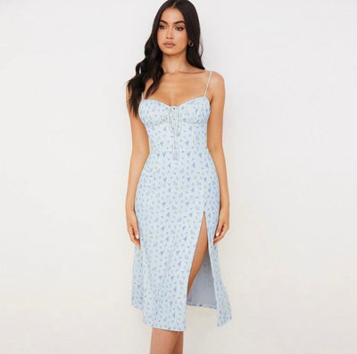 Floral Split Midi Dress