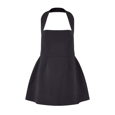 Halter Fit-and-Flare Dress