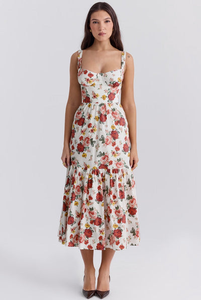 Floral Midi Dress - Marielle