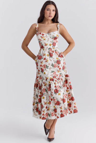 Floral Midi Dress - Marielle