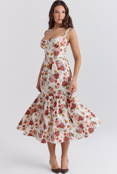 Floral Midi Dress - Marielle