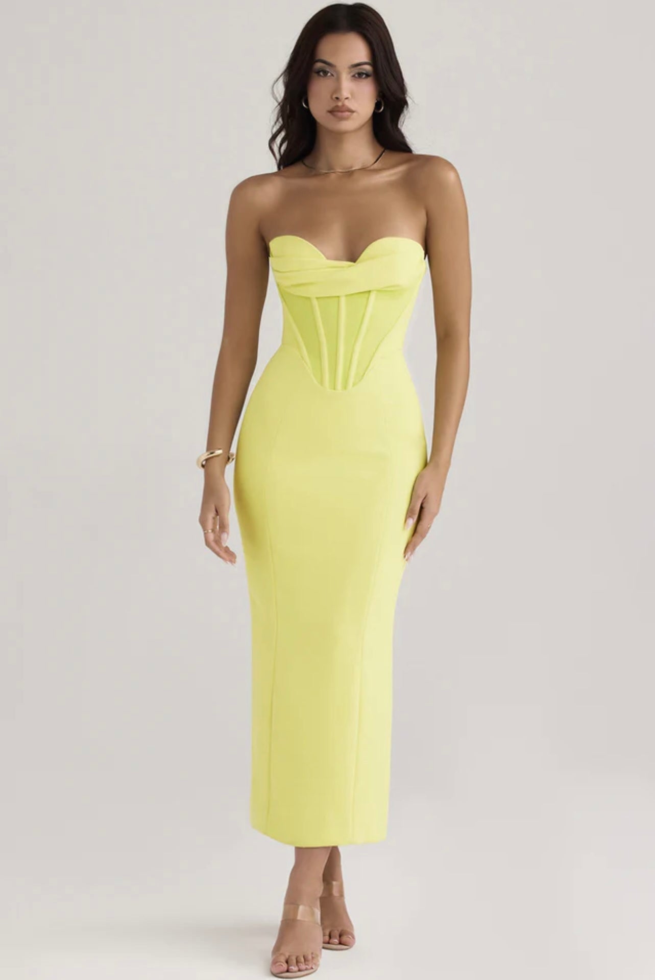 Bodycon Corset Midi Dress