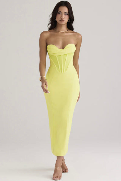 Bodycon Corset Midi Dress