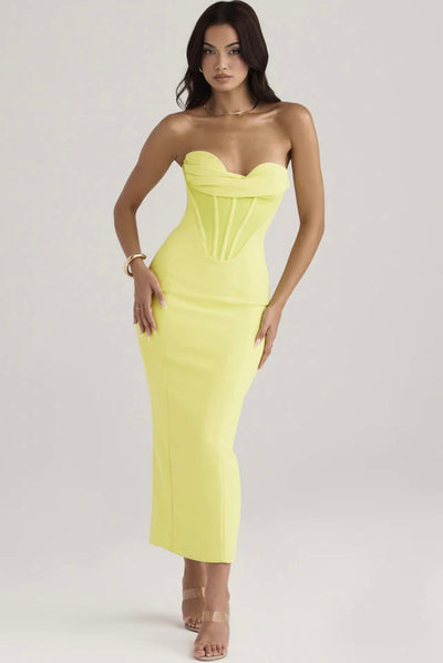 Bodycon Corset Midi Dress