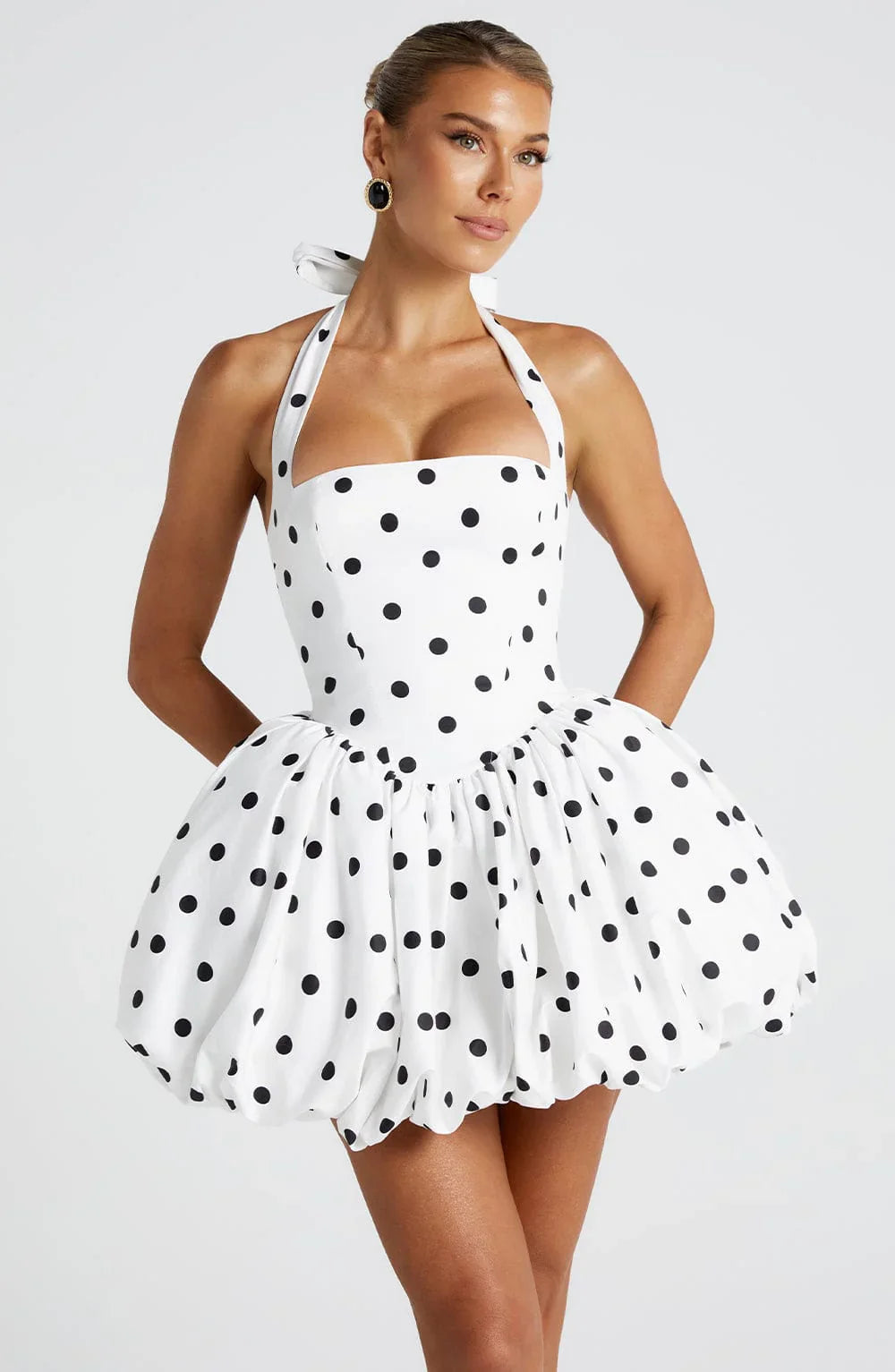 Polka Dot Halter Dress