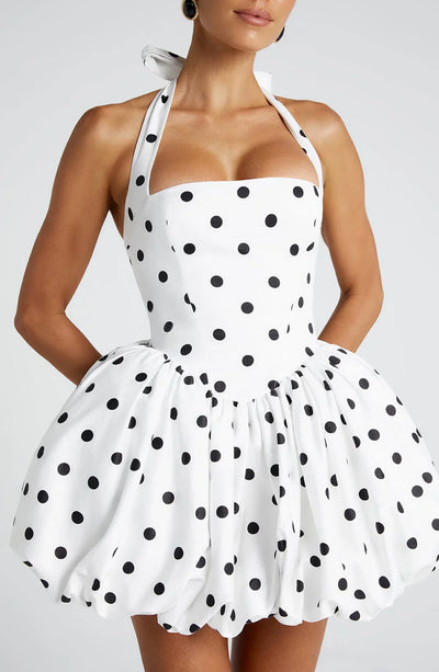 Polka Dot Halter Dress
